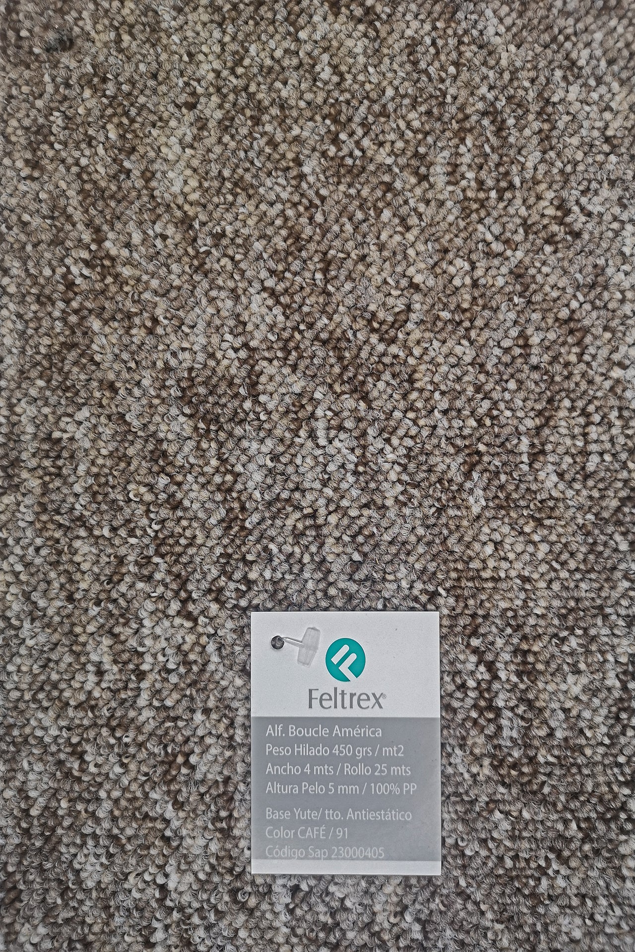 Alfombra Buclé AMÉRICA 5mm 550grs/M²