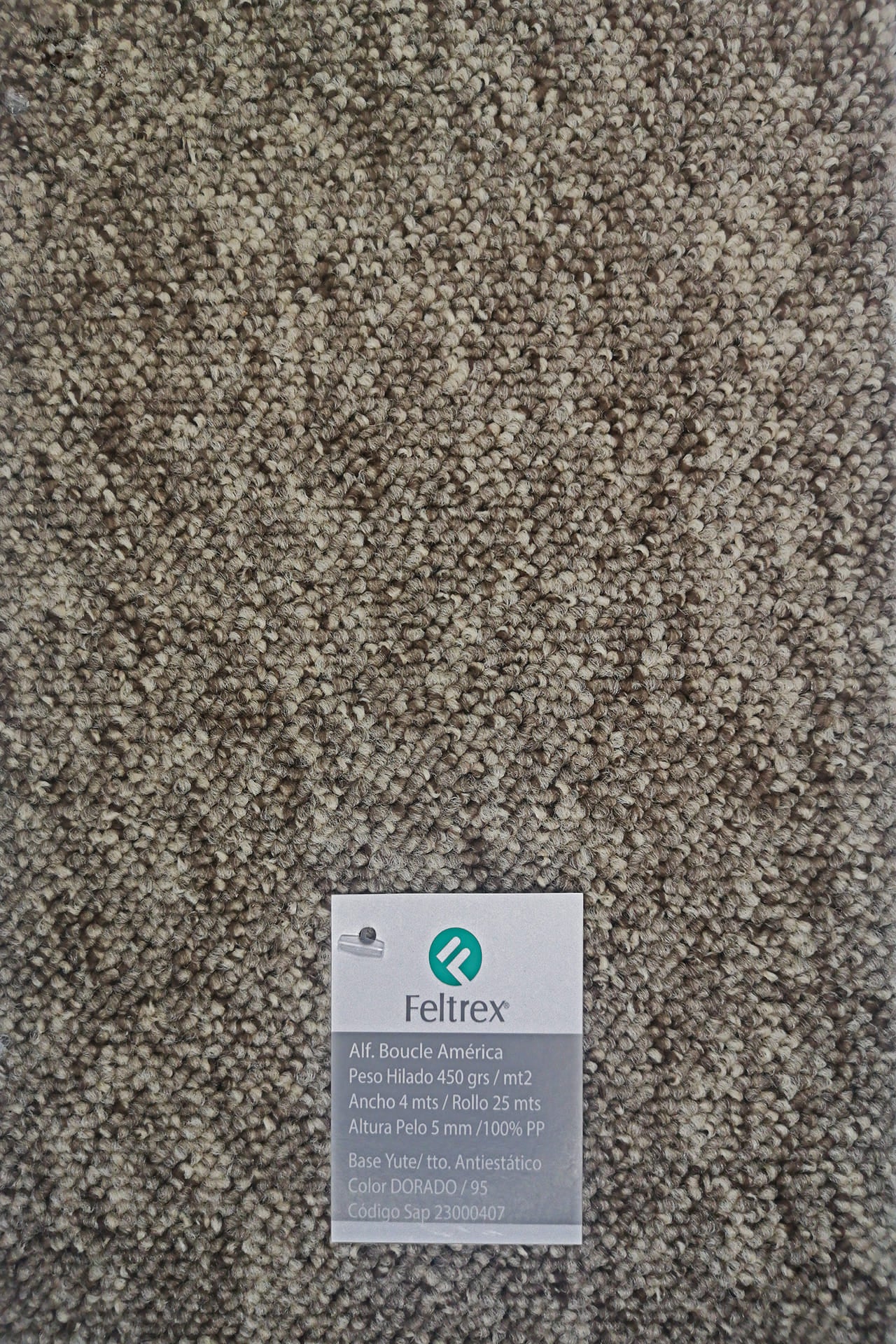 Alfombra Buclé AMÉRICA 5mm 550grs/M²