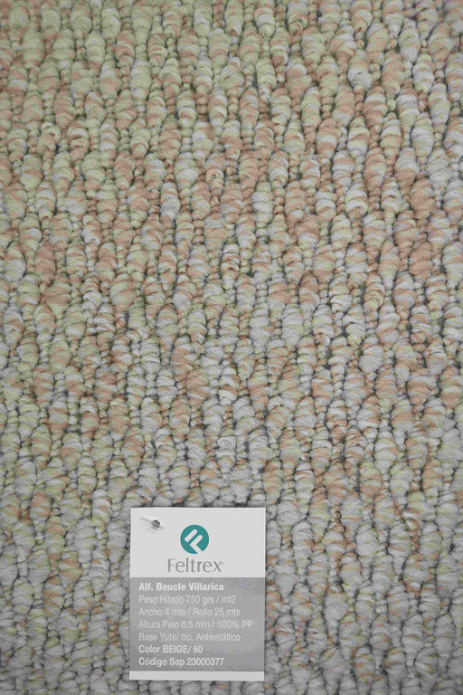 alfombra buclé villarrica 6,5mm color 60 beige